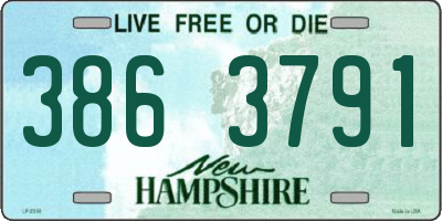 NH license plate 3863791
