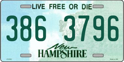 NH license plate 3863796