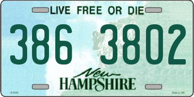 NH license plate 3863802