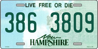 NH license plate 3863809