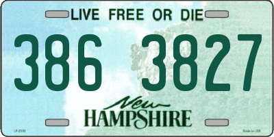 NH license plate 3863827