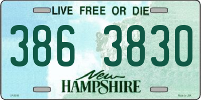 NH license plate 3863830