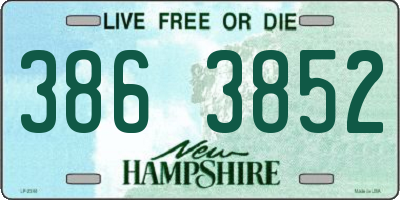 NH license plate 3863852
