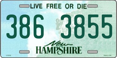 NH license plate 3863855
