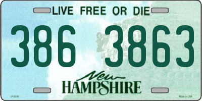 NH license plate 3863863