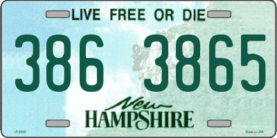 NH license plate 3863865