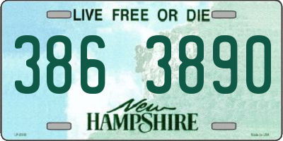 NH license plate 3863890