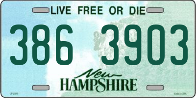 NH license plate 3863903