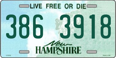 NH license plate 3863918
