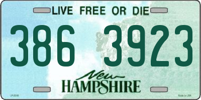 NH license plate 3863923