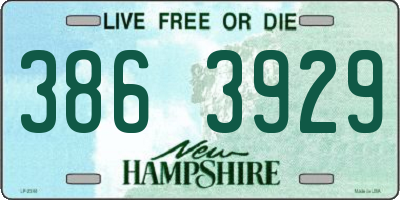 NH license plate 3863929