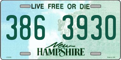 NH license plate 3863930
