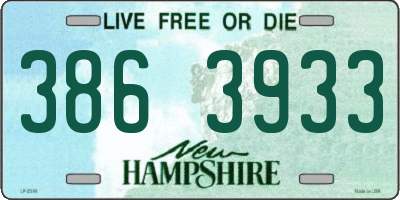 NH license plate 3863933