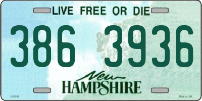 NH license plate 3863936