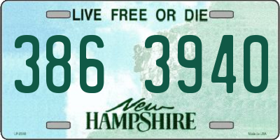 NH license plate 3863940
