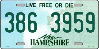 NH license plate 3863959