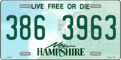 NH license plate 3863963