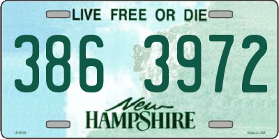 NH license plate 3863972