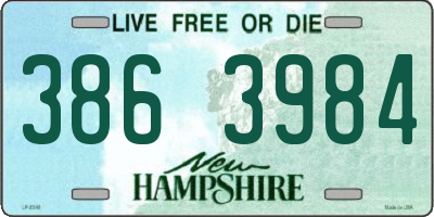 NH license plate 3863984