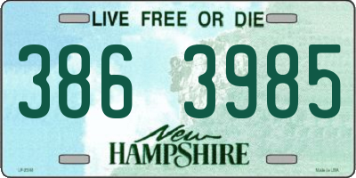 NH license plate 3863985