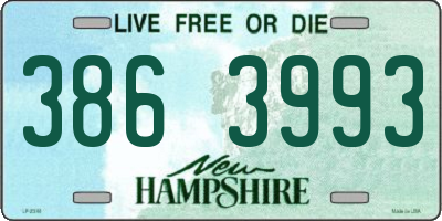 NH license plate 3863993