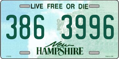 NH license plate 3863996