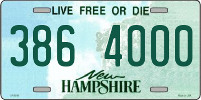 NH license plate 3864000