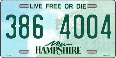 NH license plate 3864004