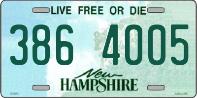 NH license plate 3864005
