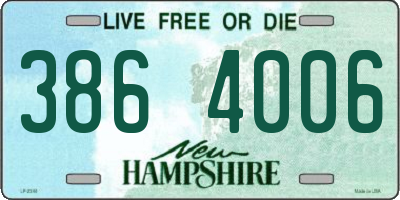 NH license plate 3864006