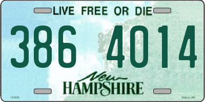 NH license plate 3864014