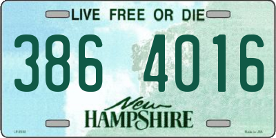 NH license plate 3864016