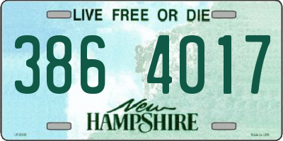 NH license plate 3864017