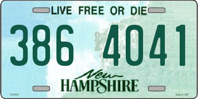 NH license plate 3864041