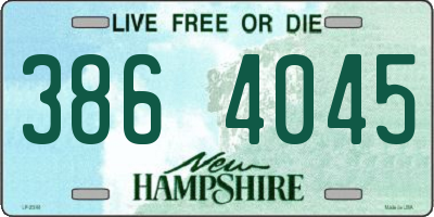 NH license plate 3864045