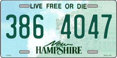 NH license plate 3864047