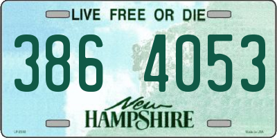 NH license plate 3864053