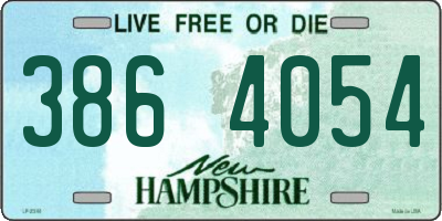 NH license plate 3864054