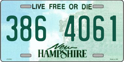 NH license plate 3864061