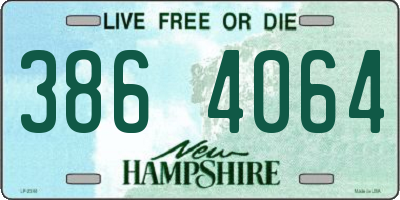 NH license plate 3864064