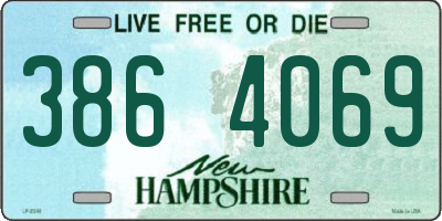 NH license plate 3864069
