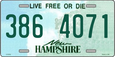 NH license plate 3864071