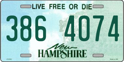 NH license plate 3864074