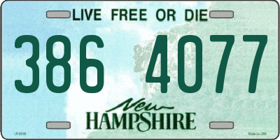 NH license plate 3864077