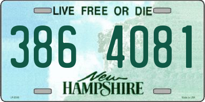 NH license plate 3864081
