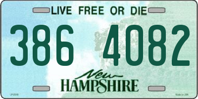 NH license plate 3864082
