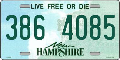 NH license plate 3864085