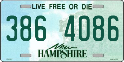 NH license plate 3864086