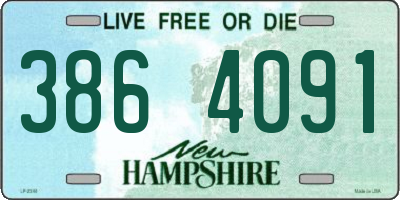NH license plate 3864091