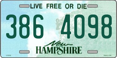 NH license plate 3864098